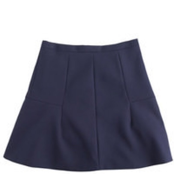 J.Crew fluted skirt in double crepe, navy, size 4 - Picture 3 of 3